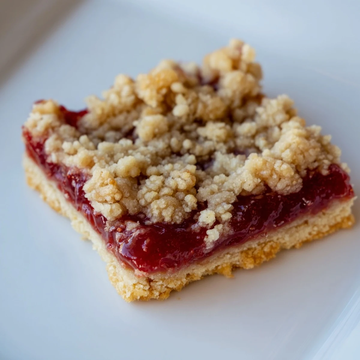 Homemade Strawberry Jam Squares
