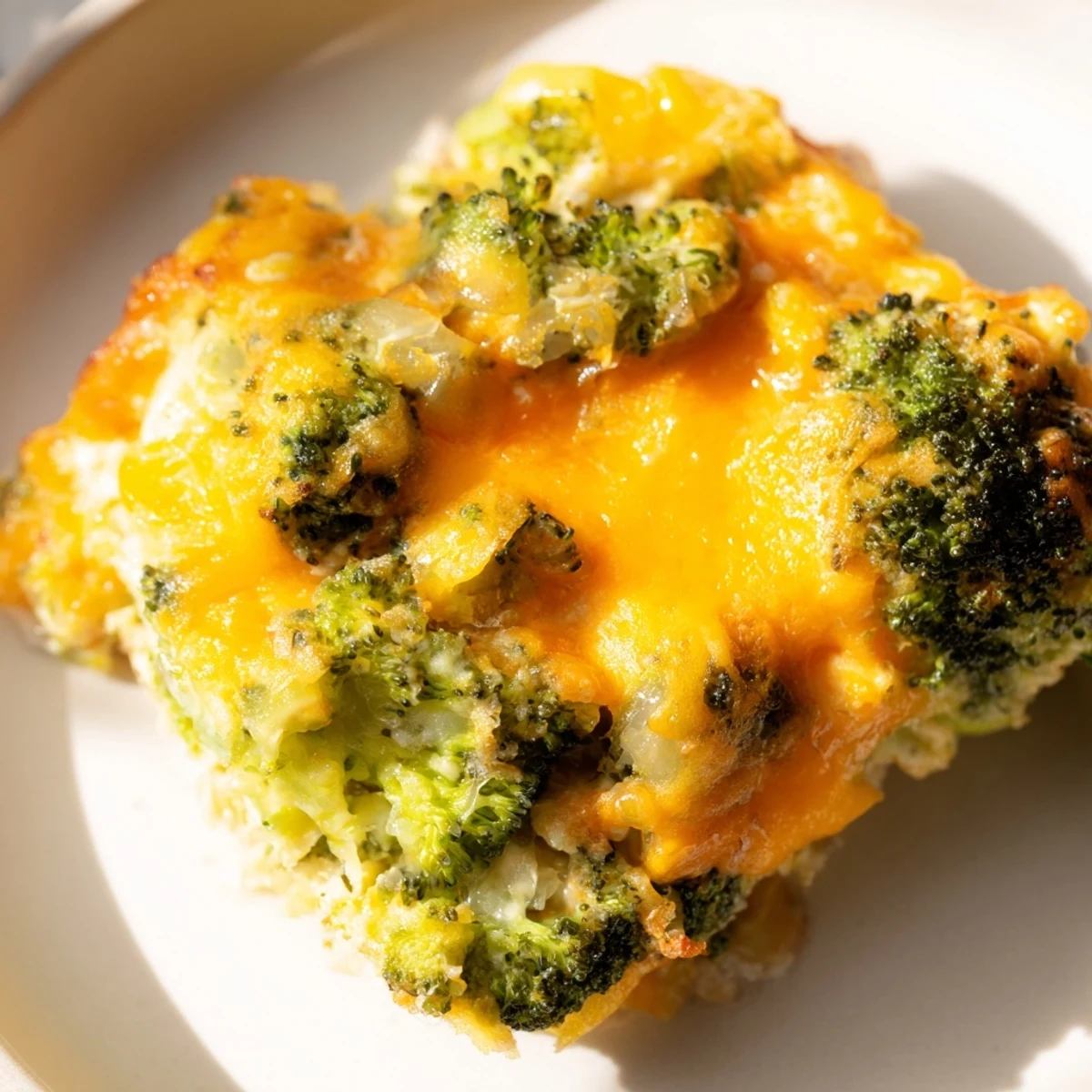 Golden, bubbly Cheesy Broccoli Casserole Bites, baked to perfection with melty cheese and tender broccoli florets.