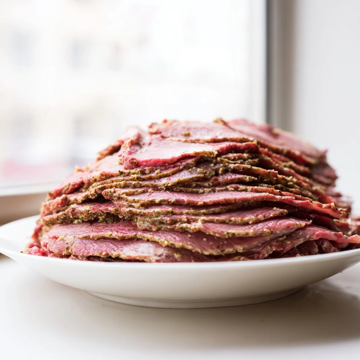 Juicy, thinly sliced Turkish Döner Meat, flavorful with spices, ready to be served in warm pita.