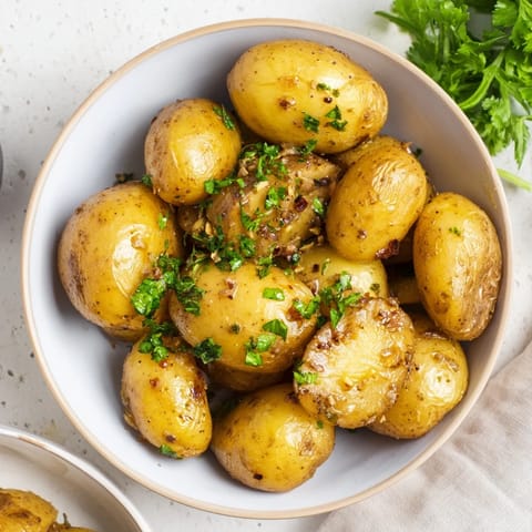 Crispy Garlic Butter Smash