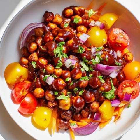 BBQ Chickpea Tangy Salad