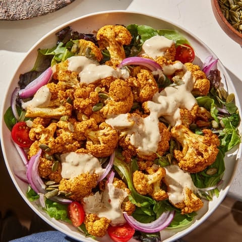 Crispy Cauliflower Salad Tahini