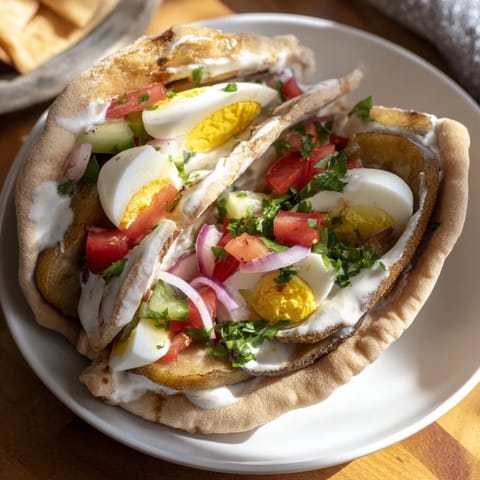 Israeli Sabich Vegetarian Pita