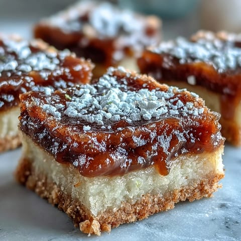 Brightly glazed Earl Grey Tea, Guava, and Lemon Bars are dusted with powdered sugar and garnished with lemon zest. 