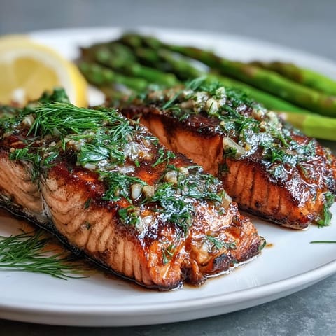 Tender Marry Me Salmon with flaky texture, garnished with lemon slices and herbs, perfect for a romantic dinner date night.