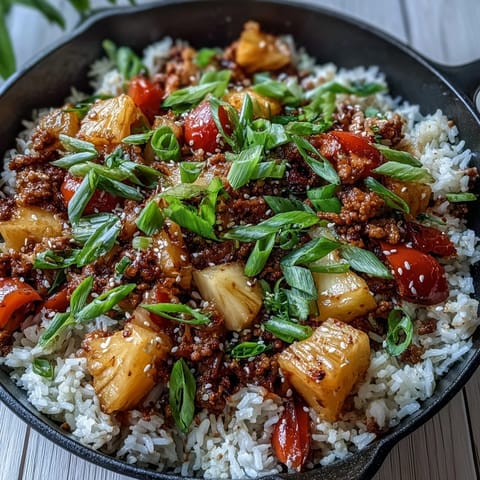 Sweet and Sour Turkey Rice Skillet