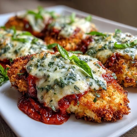 Keto baked chicken Parmesan with marinara and mozzarella, golden crusted chicken breasts topped with sugar-free sauce and melted cheese.