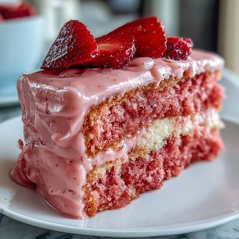 Pink Strawberry Lemonade Cake