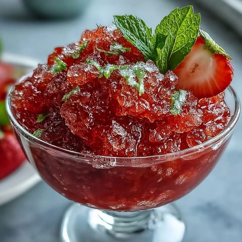 Strawberry Lime Daiquiri Granita