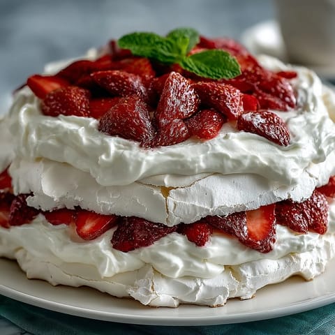Strawberry Pavlova Whipped Cream