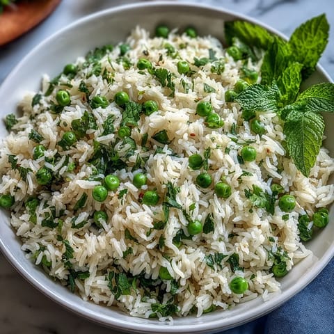 Spring Pea Mint Rice Pilaf