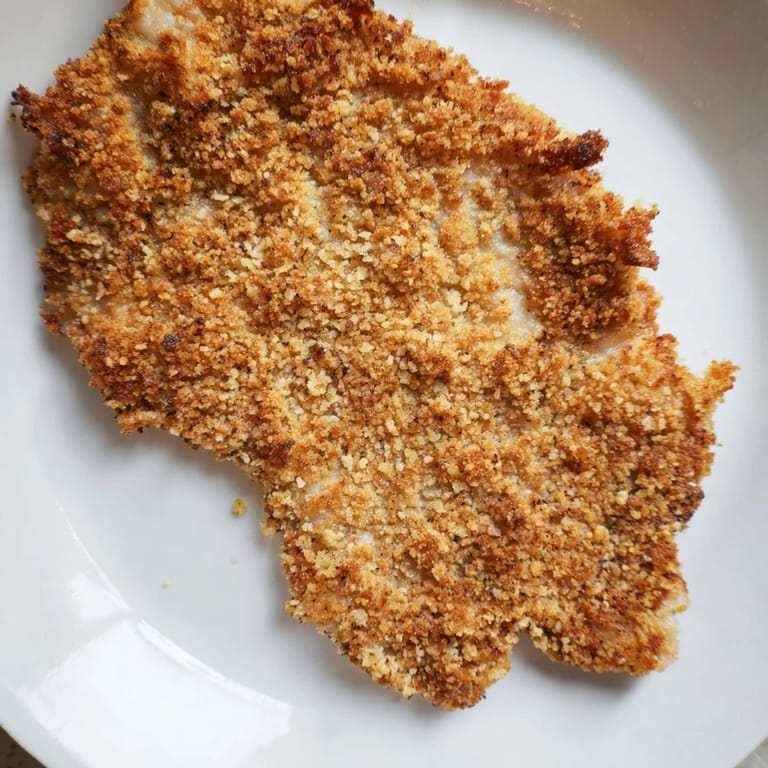 This image shows juicy Air Fryer Chicken Cutlets, cooked to a perfect golden brown in an air fryer.