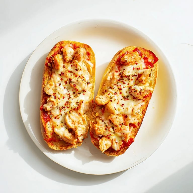 Freshly baked Italian-American appetizer with gooey melted cheese and herb butter on warm crusty baguette slices.