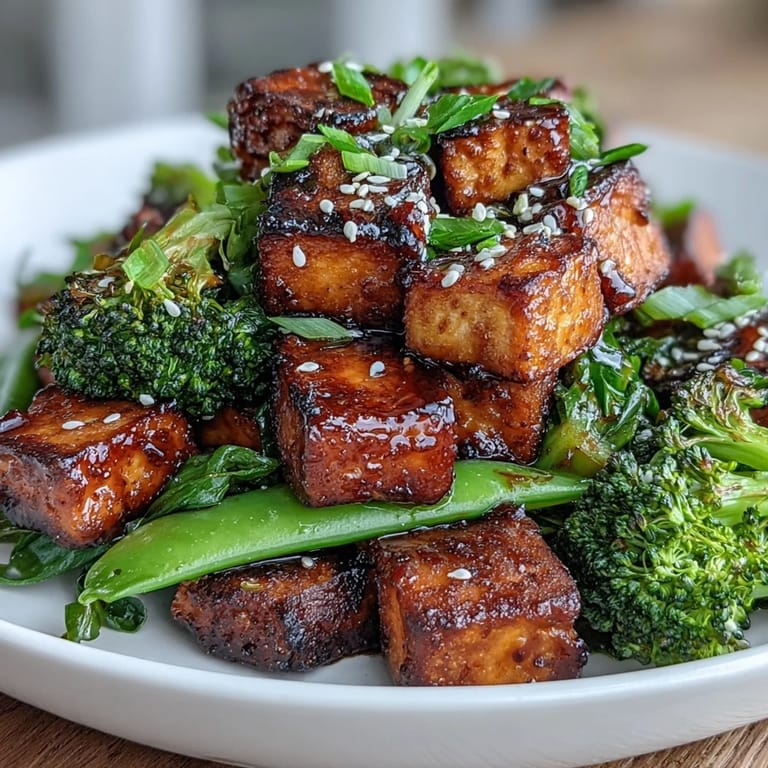 Vibrant teriyaki tofu stir-fry with crisp-tender vegetables and homemade sauce. This easy plant-based recipe is perfect for healthy weeknight meals.