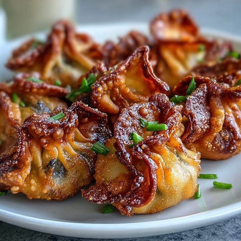 Aromatic dumplings with ginger and garlic, perfectly crisped in the air fryer, paired with a zesty soy dipping sauce for an Asian-inspired appetizer.  