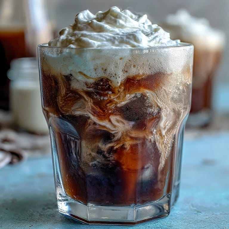 Refreshing Cold Brew Coffee topped with luscious vanilla sweet cream, drizzled decadently.