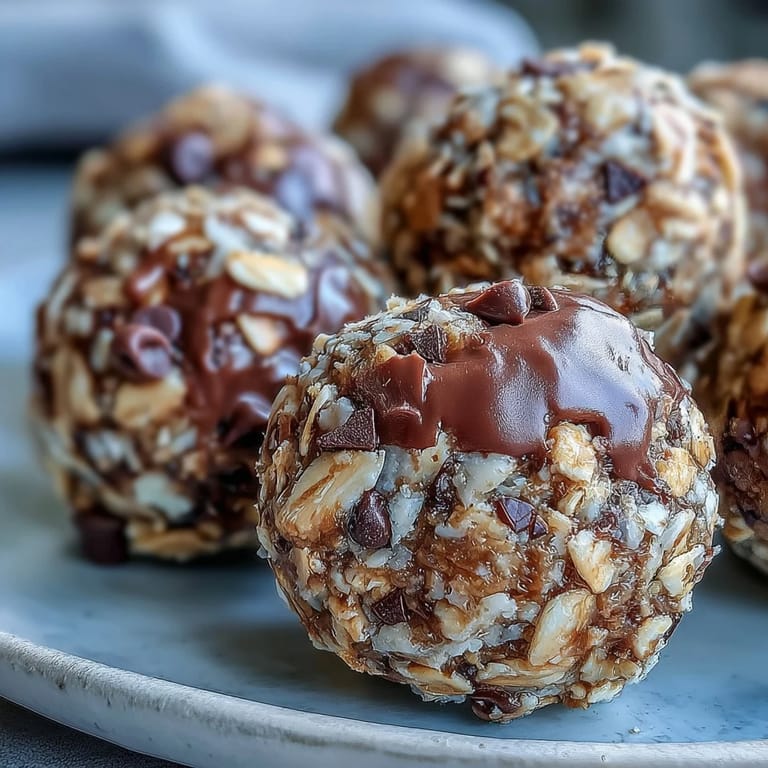 Delicious Snack-Sized Protein Balls adorned with chocolate chips, ready to eat.