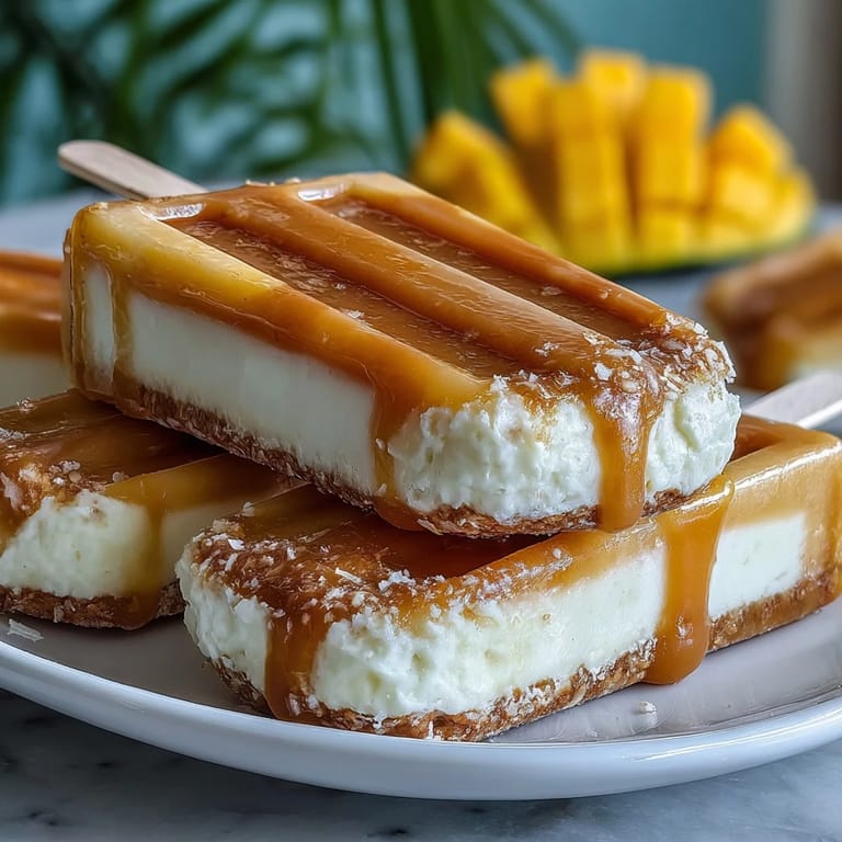 Vibrant vegan mango coconut popsicles, blended smooth for a perfect frozen dessert.